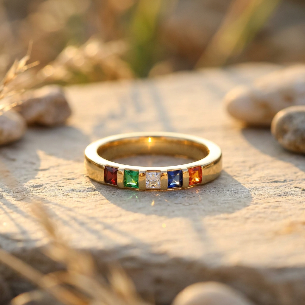 Lucky Mama Birthstone Ring