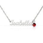 Personalized Name and Birthstone Necklace for Wife, Sentimental Gift