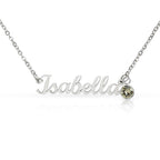 Personalized Name and Birthstone Necklace for Wife, Sentimental Gift