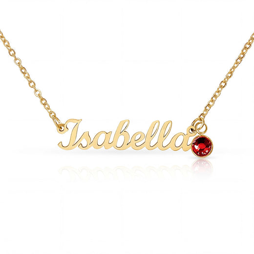 Personalized Name and Birthstone Necklace for Wife, Sentimental Gift