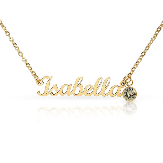 Personalized Name and Birthstone Necklace for Wife, Sentimental Gift
