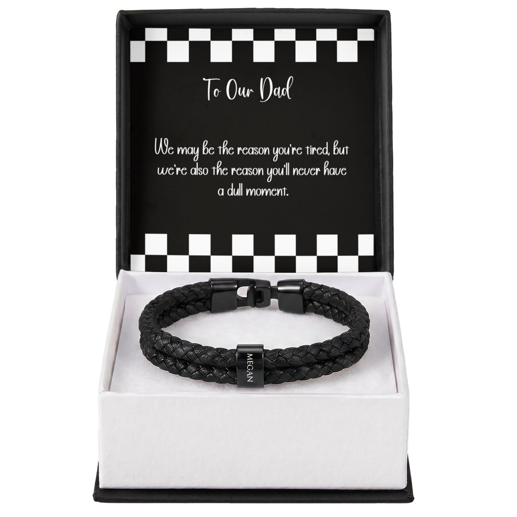 To Our Dad Personalized Name Bracelet, Gift from Kids