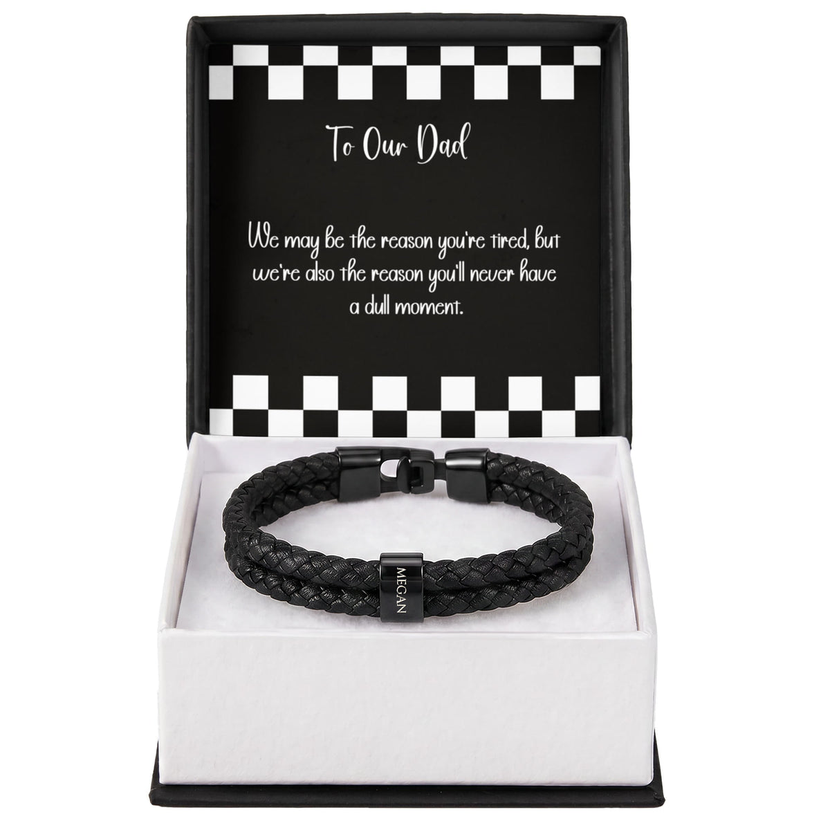 To Our Dad Personalized Name Bracelet, Gift from Kids
