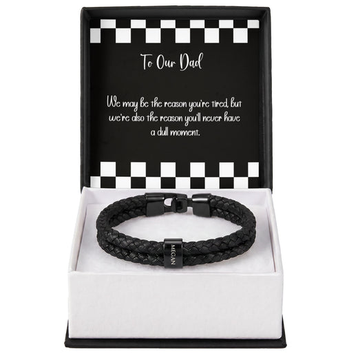 To Our Dad Personalized Name Bracelet, Gift from Kids