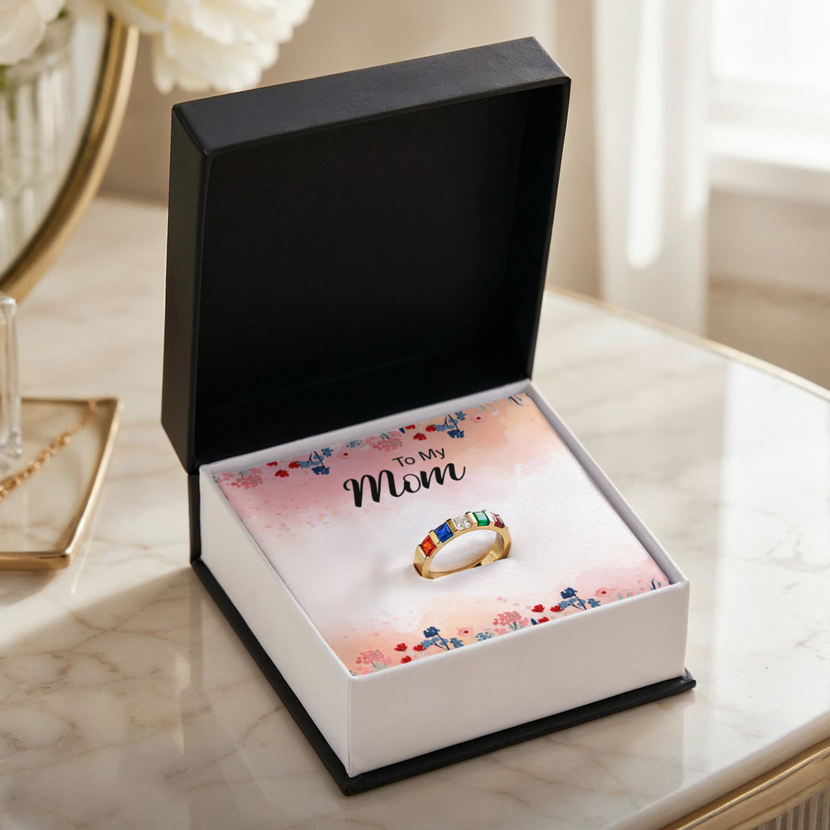Lucky Mama Birthstone Ring