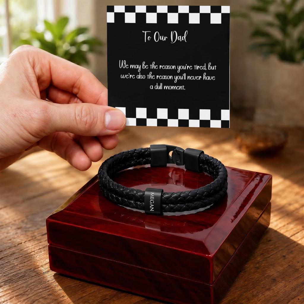 To Our Dad Personalized Name Bracelet, Gift from Kids