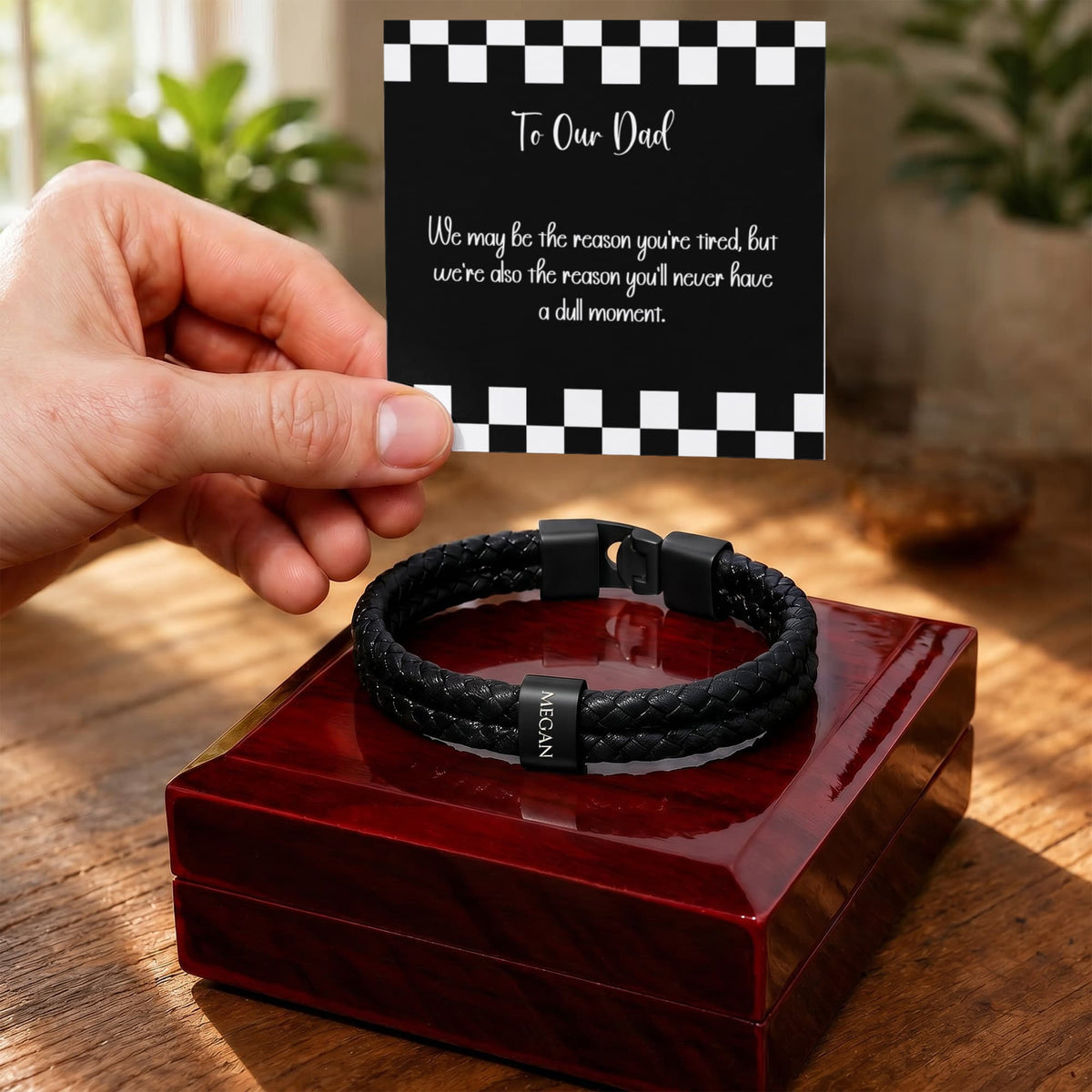 To Our Dad Personalized Name Bracelet, Gift from Kids