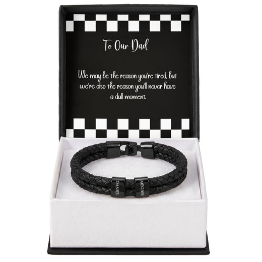 To Our Dad Personalized Name Bracelet, Gift from Kids