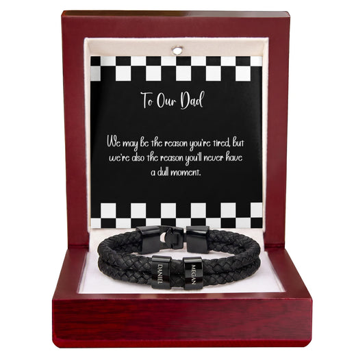 To Our Dad Personalized Name Bracelet, Gift from Kids