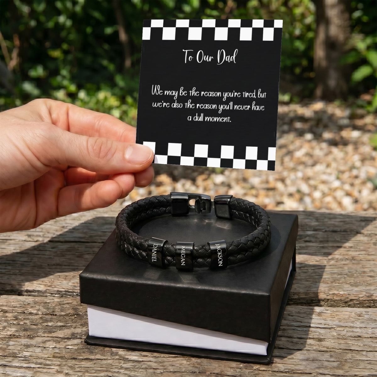 To Our Dad Personalized Name Bracelet, Gift from Kids