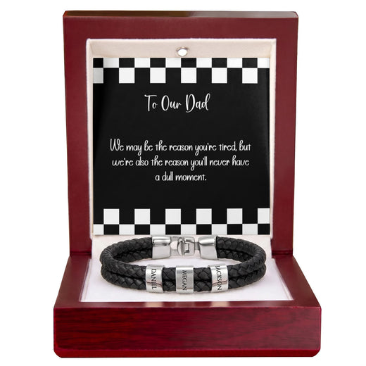 To Our Dad Personalized Name Bracelet, Gift from Kids