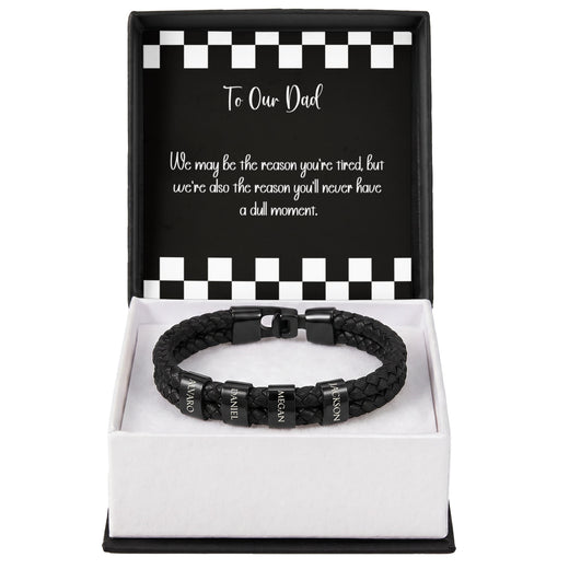 To Our Dad Personalized Name Bracelet, Gift from Kids