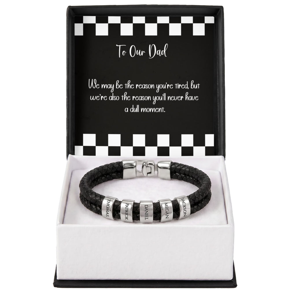 To Our Dad Personalized Name Bracelet, Gift from Kids