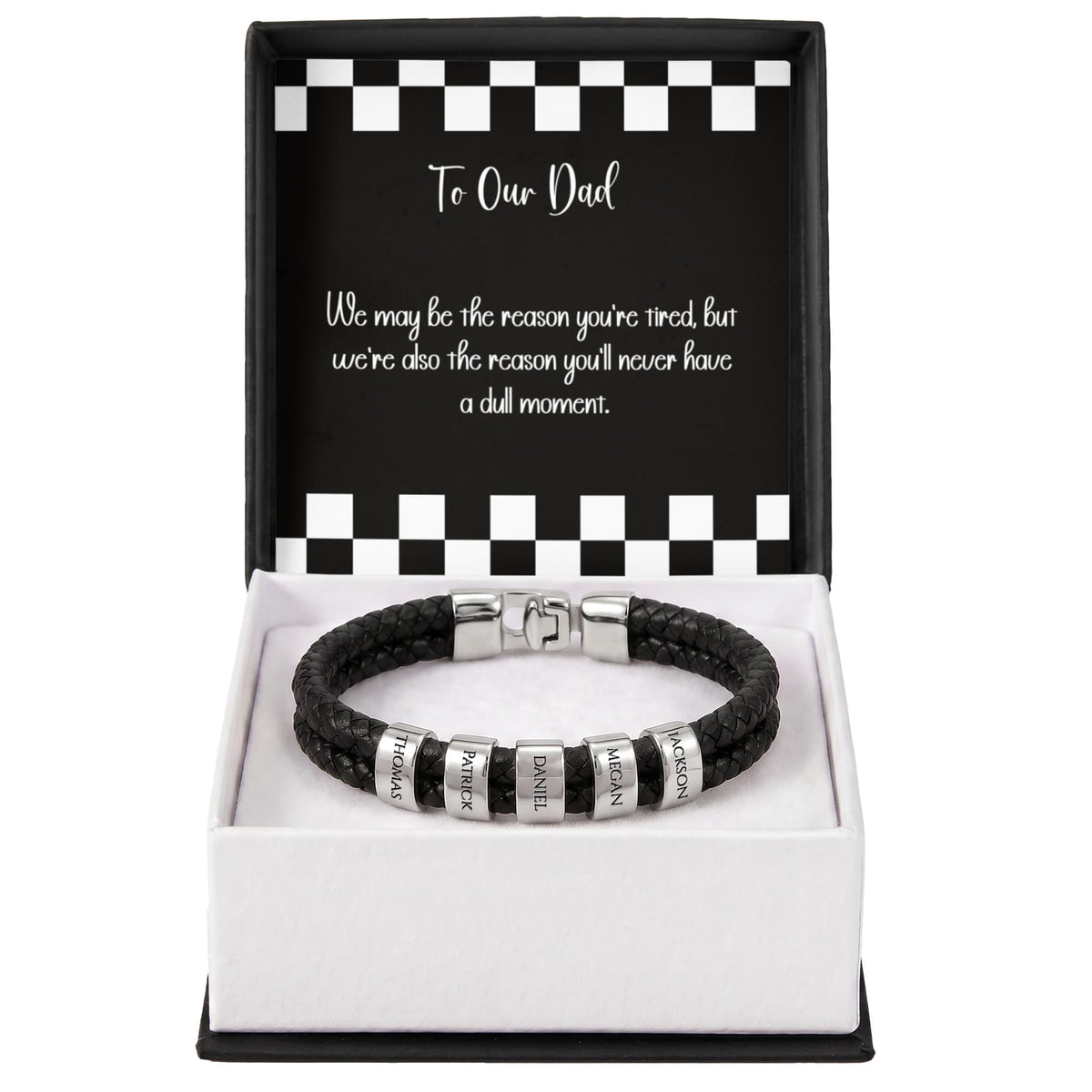 To Our Dad Personalized Name Bracelet, Gift from Kids