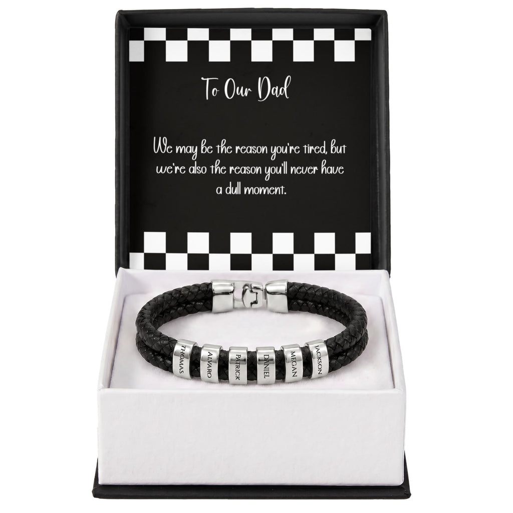 To Our Dad Personalized Name Bracelet, Gift from Kids