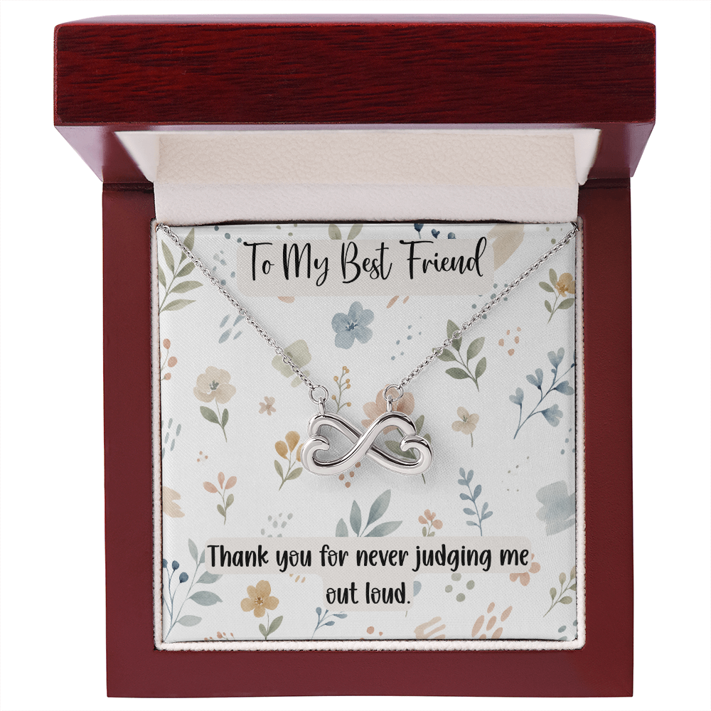 To My Best Friend Endless Love Necklace, Funny Best Friend Gift