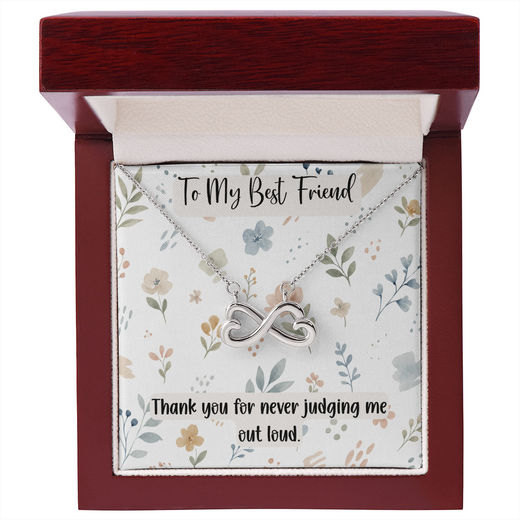 To My Best Friend Endless Love Necklace, Funny Best Friend Gift