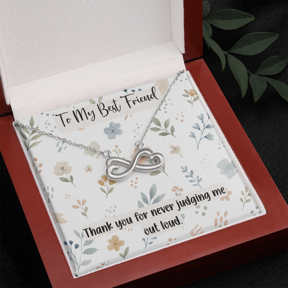 To My Best Friend Endless Love Necklace, Funny Best Friend Gift