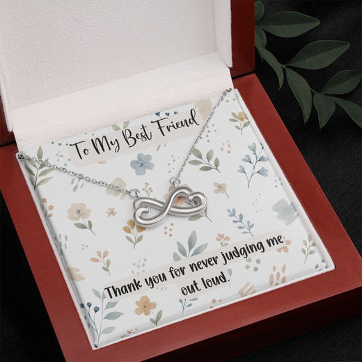 To My Best Friend Endless Love Necklace, Funny Best Friend Gift