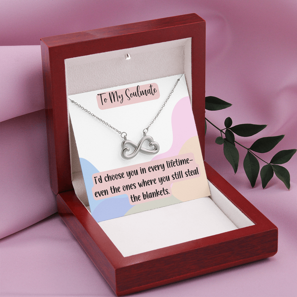To My Soulmate Endless Love Necklace, Funny Romantic Gift