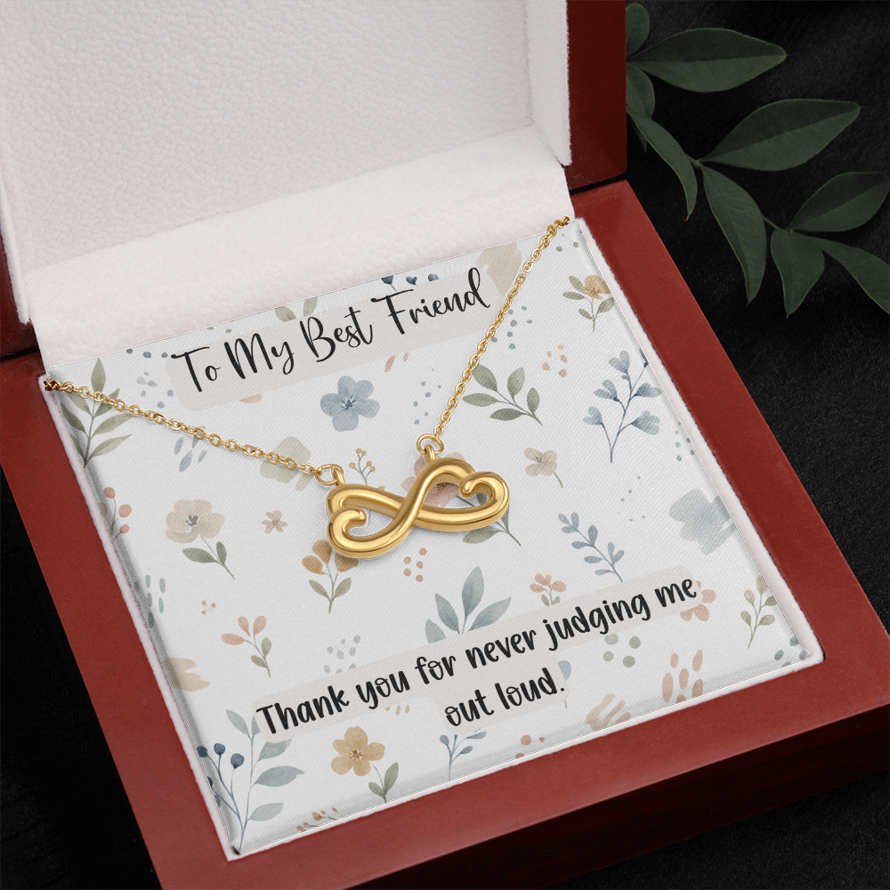 To My Best Friend Endless Love Necklace, Funny Best Friend Gift