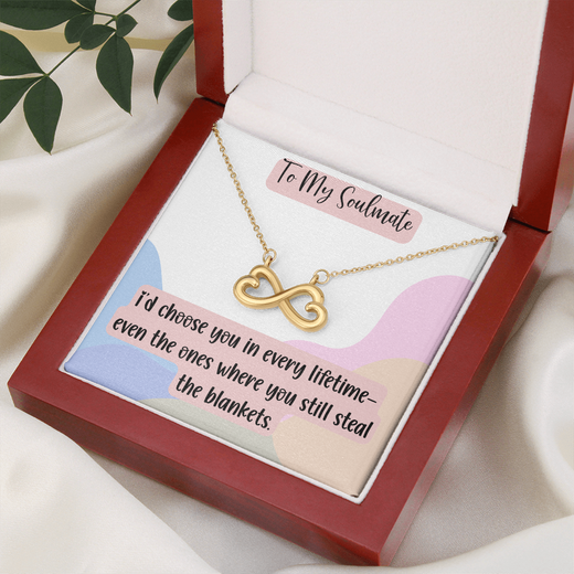 To My Soulmate Endless Love Necklace, Funny Romantic Gift