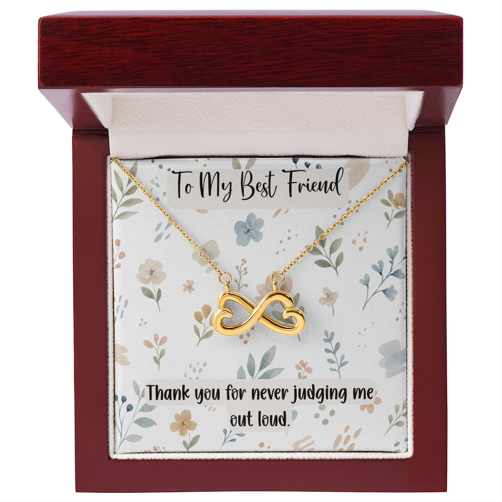 To My Best Friend Endless Love Necklace, Funny Best Friend Gift