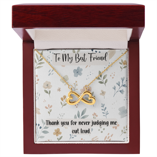To My Best Friend Endless Love Necklace, Funny Best Friend Gift
