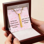 To My Best Friend Personalized 4-Sided Engraved Necklace, Funny Best Friend Gift