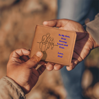 To My Son Leather Wallet, Stay Strong Loyal and True, Gift from Dad