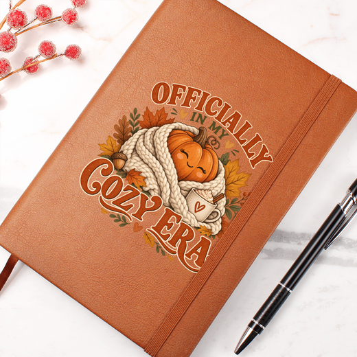 Officially In My Cozy Era - Vegan Leather Journal