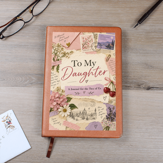 To My Daughter Journal, Mother Daughter Writing Journal, Soft Floral Design