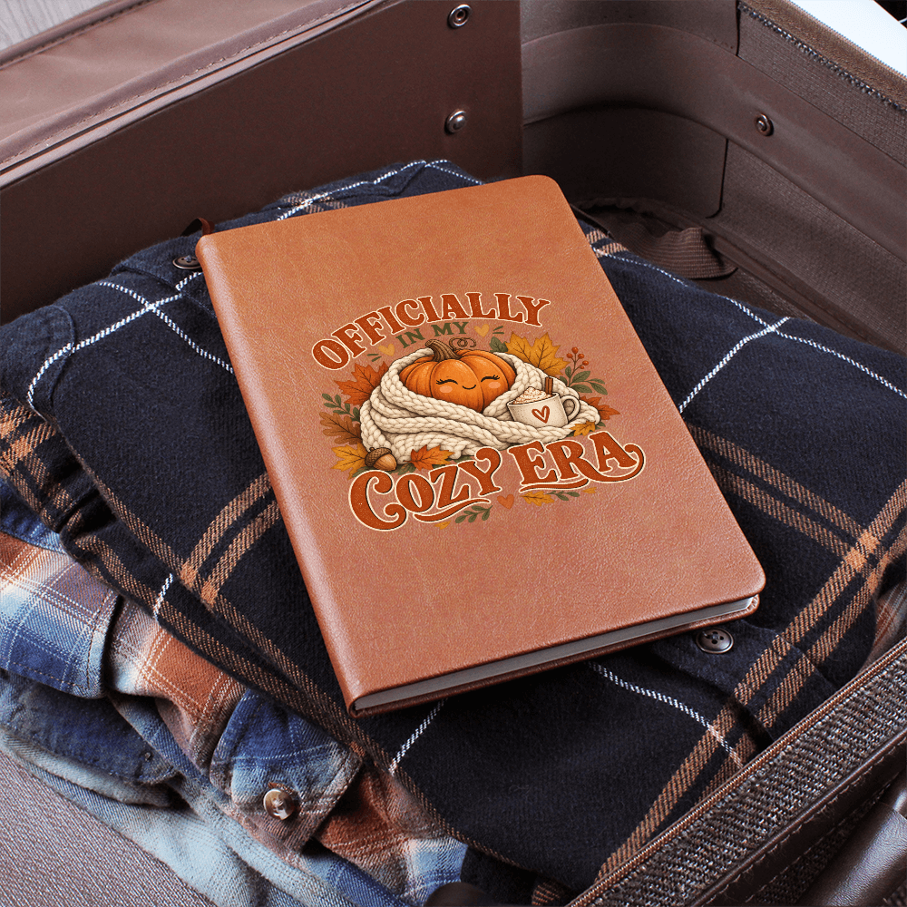 Officially In My Cozy Era - Vegan Leather Journal