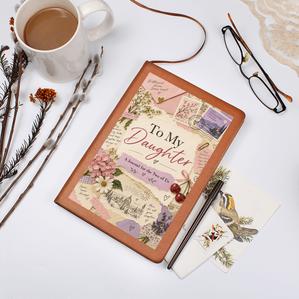 To My Daughter Journal, Mother Daughter Writing Journal, Soft Floral Design
