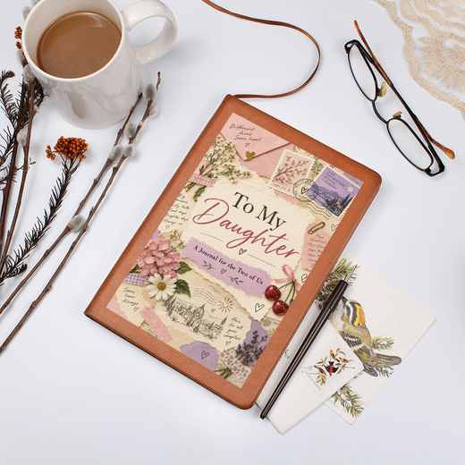 To My Daughter Journal, Mother Daughter Writing Journal, Soft Floral Design