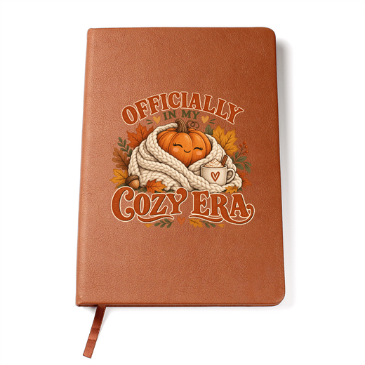 Officially In My Cozy Era - Vegan Leather Journal