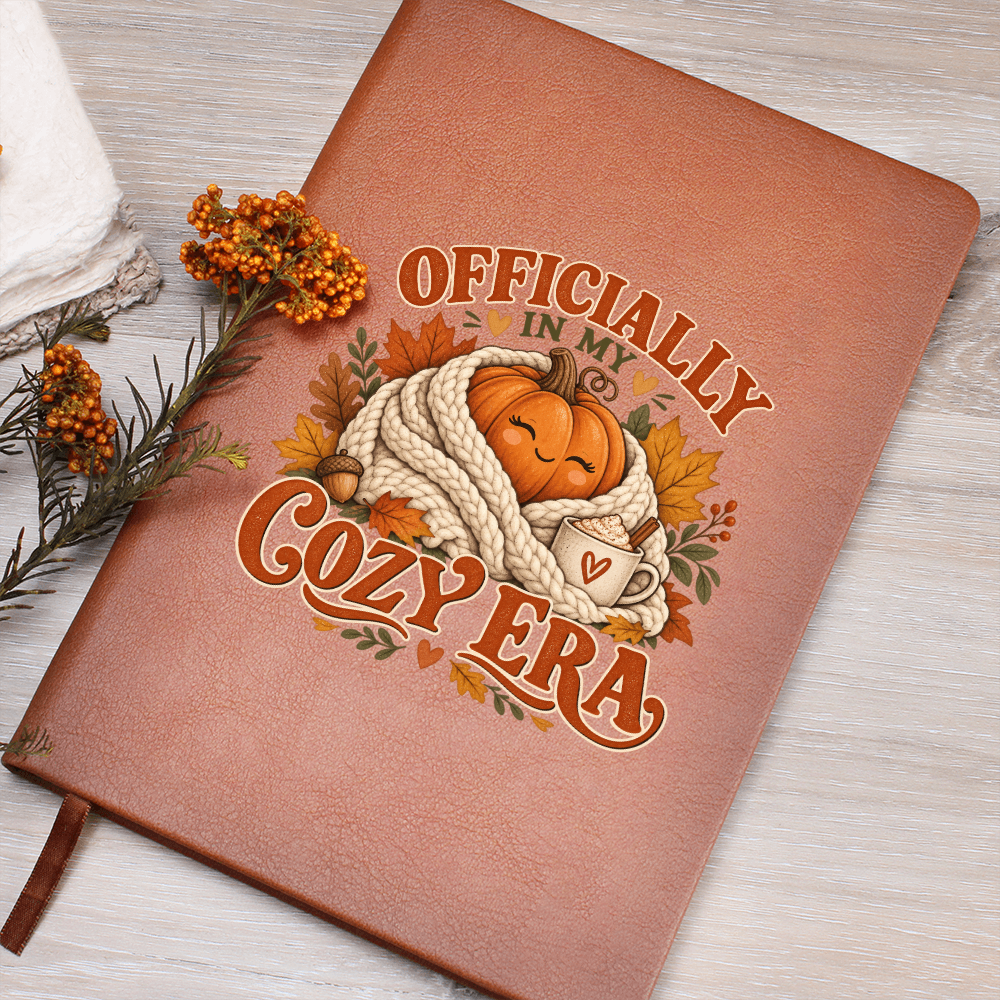 Officially In My Cozy Era - Vegan Leather Journal