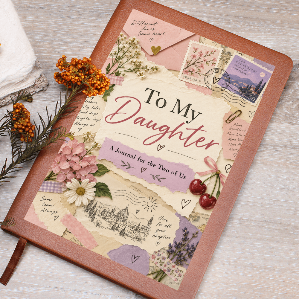 To My Daughter Journal, Mother Daughter Writing Journal, Soft Floral Design