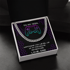 To My Son, Level Up Cuban Link Chain, Gamer Gift from Dad