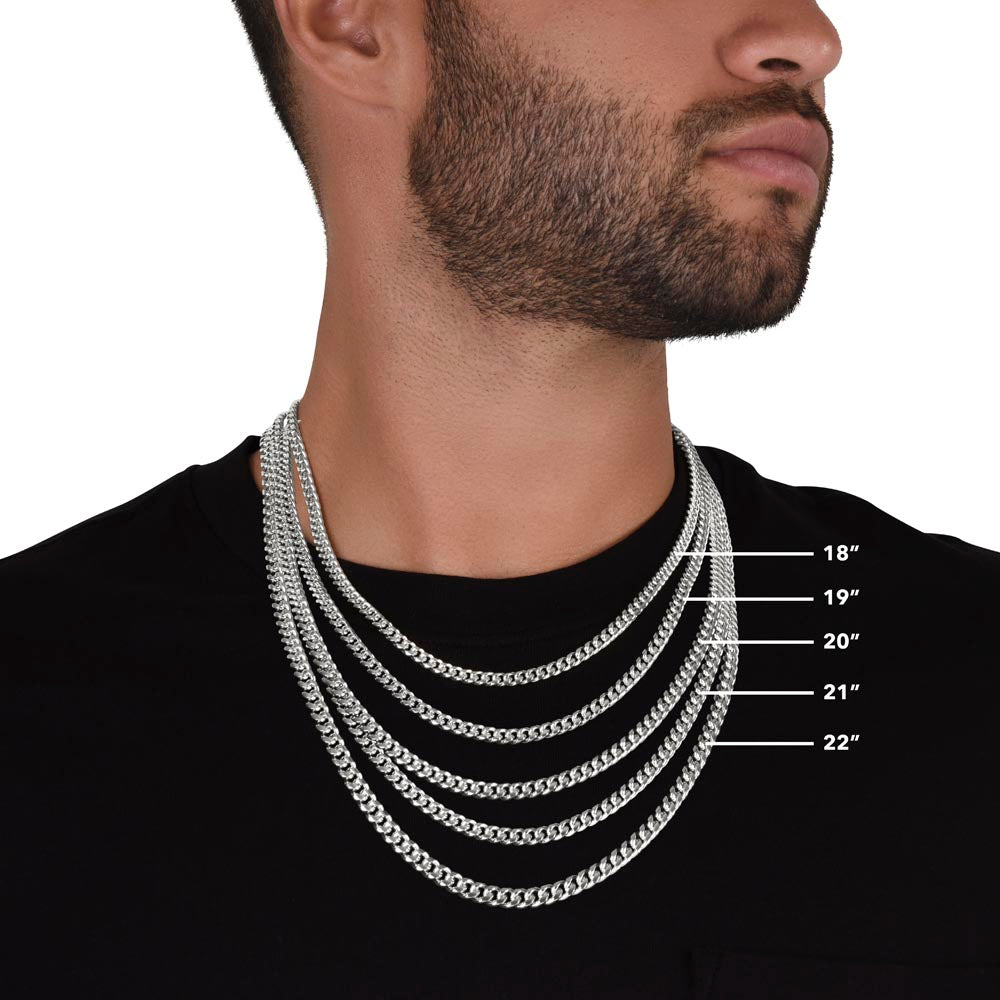 To My Son, Level Up Cuban Link Chain, Gamer Gift from Dad