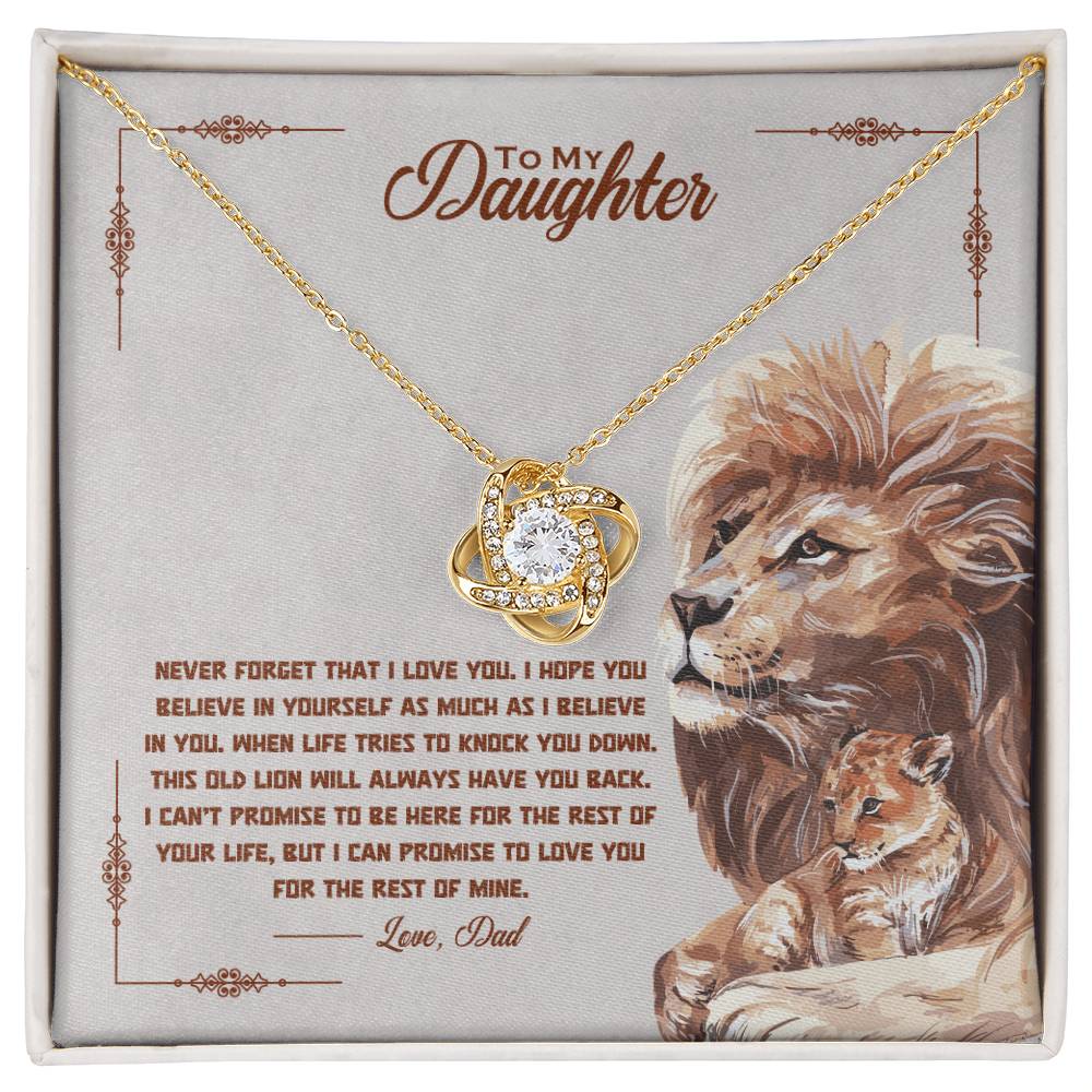 To my beautiful daughter, I promise to love you for the rest of my life