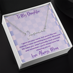 To My Daughter, Personalized Signature Name Necklace, Meaningful Gift from Mom