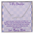 To My Daughter, Personalized Signature Name Necklace, Meaningful Gift from Mom
