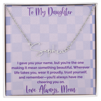 To My Daughter, Personalized Signature Name Necklace, Meaningful Gift from Mom
