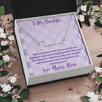 To My Daughter, Personalized Signature Name Necklace, Meaningful Gift from Mom