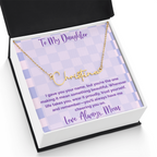 To My Daughter, Personalized Signature Name Necklace, Meaningful Gift from Mom