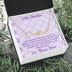 To My Daughter, Personalized Signature Name Necklace, Meaningful Gift from Mom