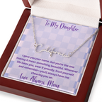 To My Daughter, Personalized Signature Name Necklace, Meaningful Gift from Mom