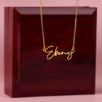 To My Daughter, Personalized Signature Name Necklace, Meaningful Gift from Mom