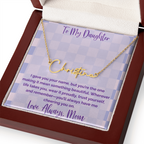 To My Daughter, Personalized Signature Name Necklace, Meaningful Gift from Mom